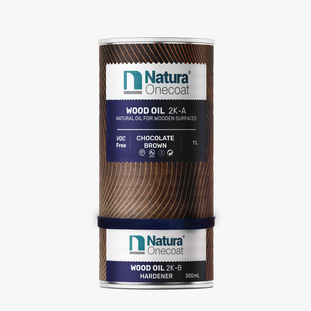 Natura Onecoat Wood Oil 2K Chocolate Brown 1.3 L